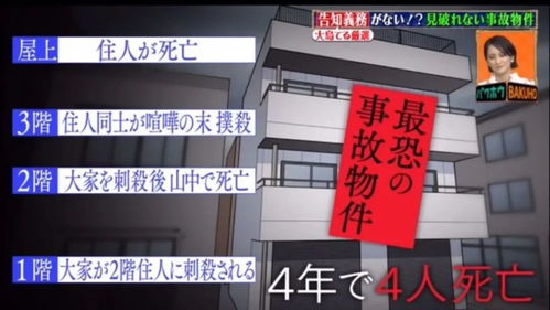 日本大叔租到 連環死亡 兇宅,房產中介卻稱沒有告知義務